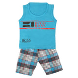 Boys 2 Pcs Suit Sando - Blue, Kids, Boys Sets And Suits, Chase Value, Chase Value