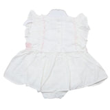 Newborn Half Sleeves Girls Romper - White, Kids, Newborn Girls Rompers, Chase Value, Chase Value