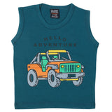 Boys Sando T-Shirt - Steel Green, Kids, Boys T-Shirts, Chase Value, Chase Value