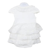 Newborn Half Sleeves Girls Romper - White, Kids, Newborn Girls Rompers, Chase Value, Chase Value