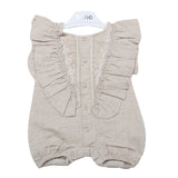 Newborns Half Sleeves Girls Romper - Beige, Kids, Newborn Girls Rompers, Chase Value, Chase Value