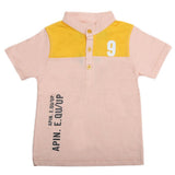 Boys Half Sleeves Fashion T-Shirt -Peach, Kids, Boys T-Shirts, Chase Value, Chase Value