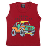 Boys Sando T-Shirt - Maroon, Kids, Boys T-Shirts, Chase Value, Chase Value