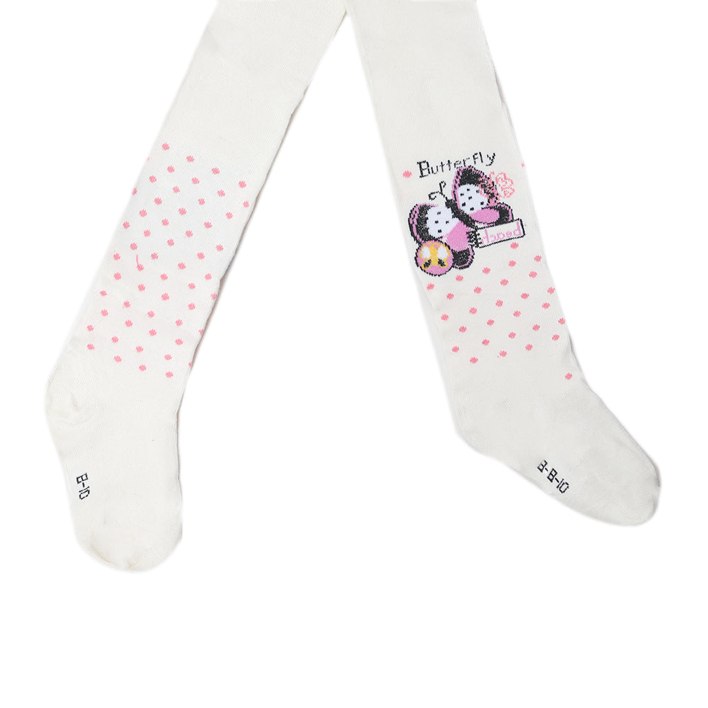 Girls Printed Legging - Cream, Kids, Tights Leggings And Pajama, Chase Value, Chase Value