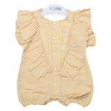 Newborns Half Sleeves Girls Romper - Yellow, Kids, Newborn Girls Rompers, Chase Value, Chase Value