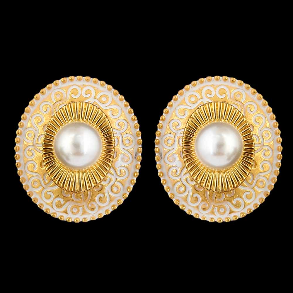 Women's Ear Tops - Off White, Women, Earrings & Tops, Chase Value, Chase Value