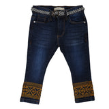 Eminent Girls Embroidered Denim Pant - Dark Blue, Kids, Girls Pants And Capri, Eminent, Chase Value