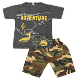 Boys 2 Pcs Suit Half Sleeves - Grey, Kids, Boys Sets And Suits, Chase Value, Chase Value