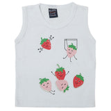 Girl's Sando T-Shirts - White, Kids, Girls T-Shirts, Chase Value, Chase Value
