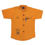 Boys Half Sleeves Casual Shirt - Mustard, Kids, Boys Shirts, Chase Value, Chase Value