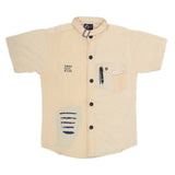 Boys Half Sleeves Casual Shirt - Cream, Kids, Boys Shirts, Chase Value, Chase Value