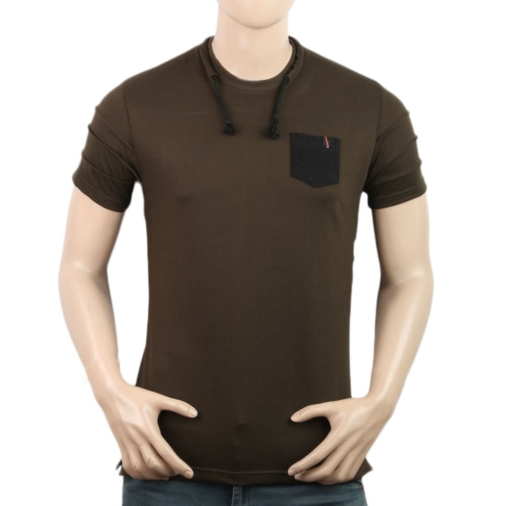 Men's Half Sleeves T-Shirt - Olive Green, Men, T-Shirts And Polos, Chase Value, Chase Value