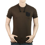 Men's Half Sleeves T-Shirt - Olive Green, Men, T-Shirts And Polos, Chase Value, Chase Value