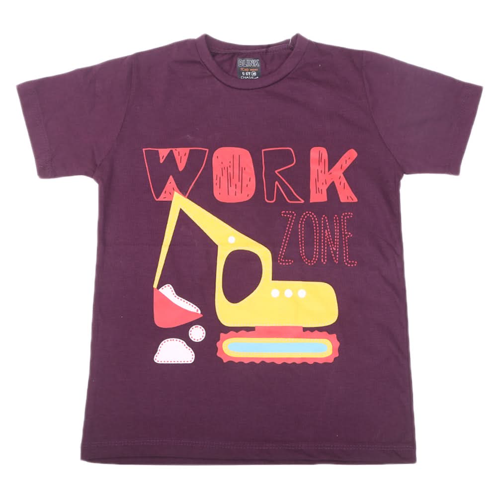 Boys Half Sleeves Jersey T-Shirt 4129 - Maroon, Kids, Boys T-Shirts, Chase Value, Chase Value