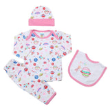 Newborn Gift Set 5Pcs - Pink, Kids, Newborn Girls Sets And Suits, Chase Value, Chase Value