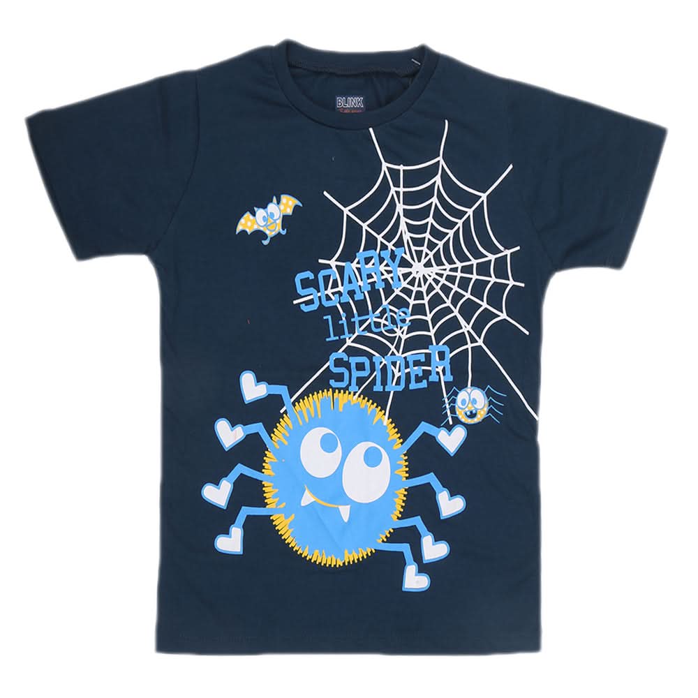 Boys Half Sleeves Jersey T-Shirt - Steel Blue, Kids, Boys T-Shirts, Chase Value, Chase Value
