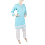 Women's Stitched 2Pcs Shalwar Suit- Sky Blue, Women, Shalwar Suits, Chase Value, Chase Value