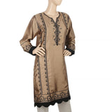 Women's Embroidered Kurti - Beige, Women, Ready Kurtis, Chase Value, Chase Value