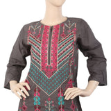Women's Front Embroidered 3Pcs Suit - Grey, Women, Shalwar Suits, Chase Value, Chase Value