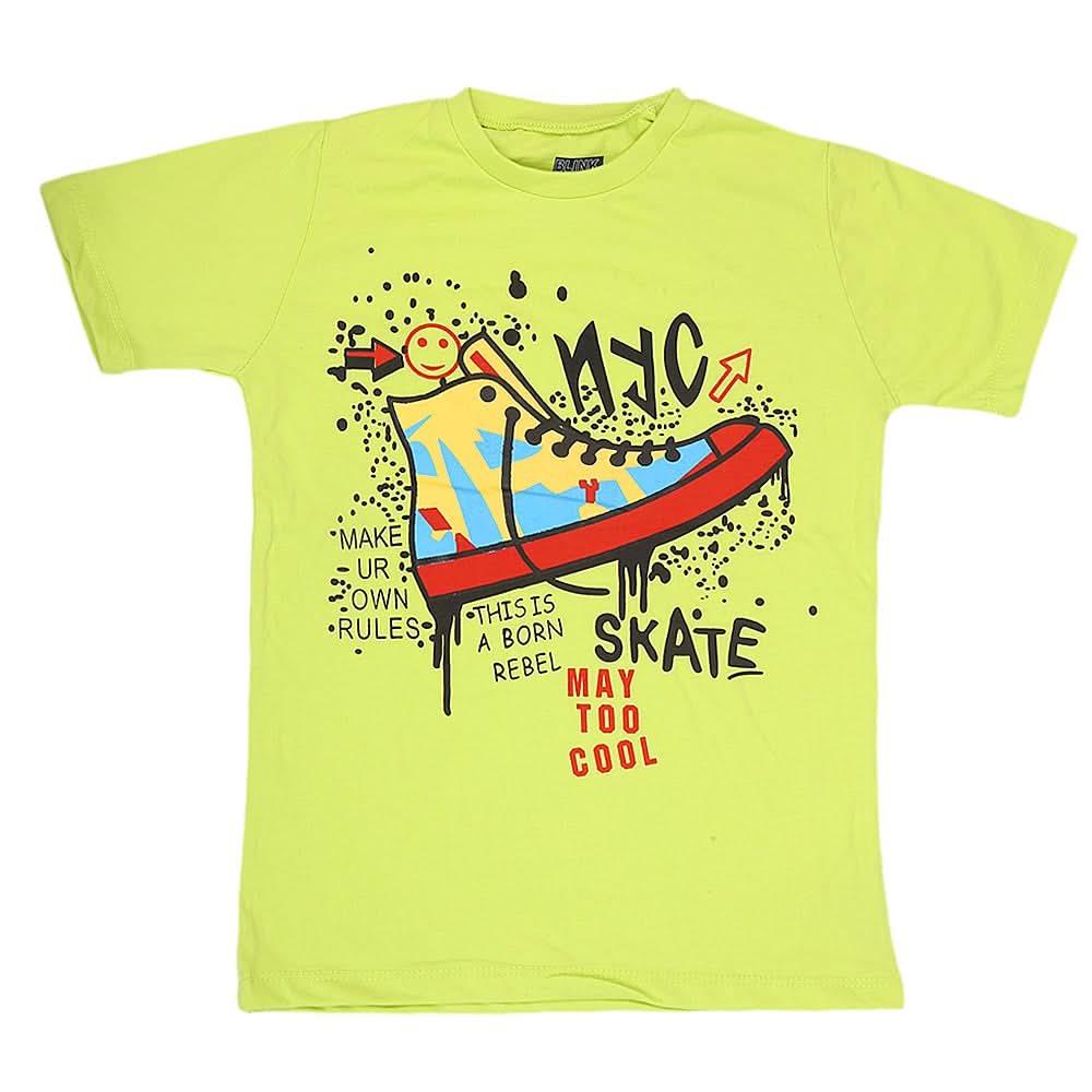 Boys Half Sleeves Jersey T-Shirt - Green, Kids, Boys T-Shirts, Chase Value, Chase Value