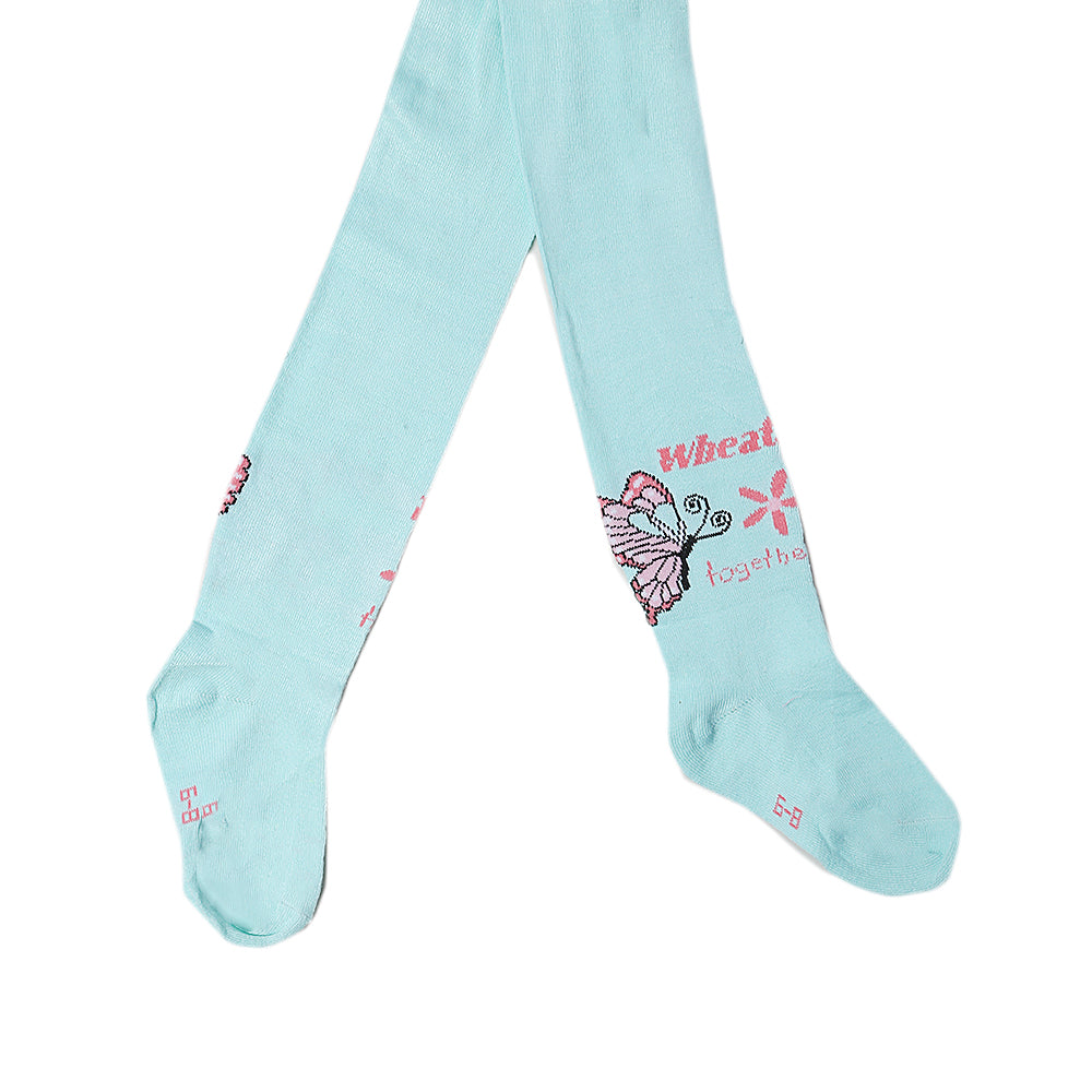 Girls Printed Legging - Cyan, Kids, Tights Leggings And Pajama, Chase Value, Chase Value