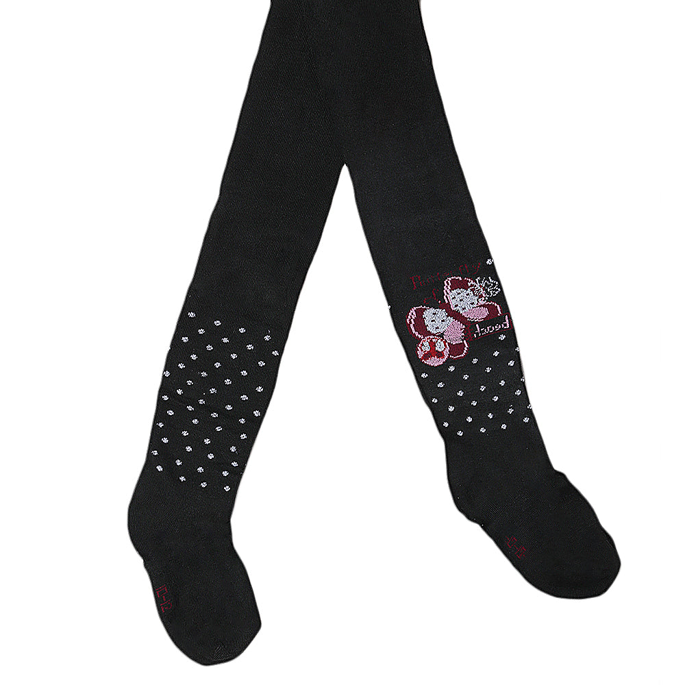 Girls Printed Legging - Black, Kids, Tights Leggings And Pajama, Chase Value, Chase Value