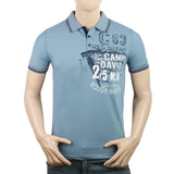 Men's Half Sleeves Polo T-Shirt - Light Blue, Men, T-Shirts And Polos, Chase Value, Chase Value