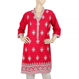 Women's Embroderied Kurti - Dark Pink, Women, Ready Kurtis, Chase Value, Chase Value