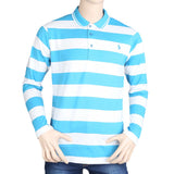 Men's Full Sleeves Polo T Shirt - Light Blue, Men, T-Shirts And Polos, Chase Value, Chase Value
