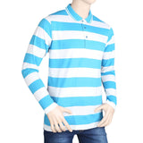 Men's Full Sleeves Polo T Shirt - Light Blue, Men, T-Shirts And Polos, Chase Value, Chase Value