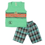 Boys 2 Pcs Suit Sando - Green, Kids, Boys Sets And Suits, Chase Value, Chase Value