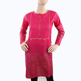 Women's Plain Kurti - Pink, Women, Ready Kurtis, Chase Value, Chase Value