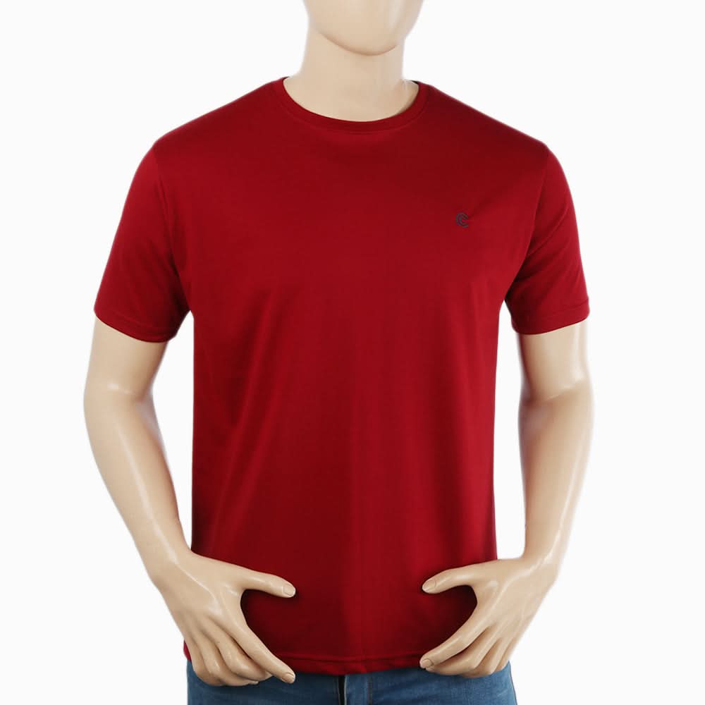 Men's Half Sleeves T-Shirt - Maroon, Men's T-Shirts & Polos, Chase Value, Chase Value