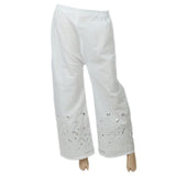 Women's Embroidered Bell Bottom Trouser - White, Women, Pants & Tights, Chase Value, Chase Value