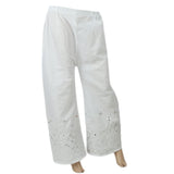 Women's Embroidered Bell Bottom Trouser - White, Women, Pants & Tights, Chase Value, Chase Value
