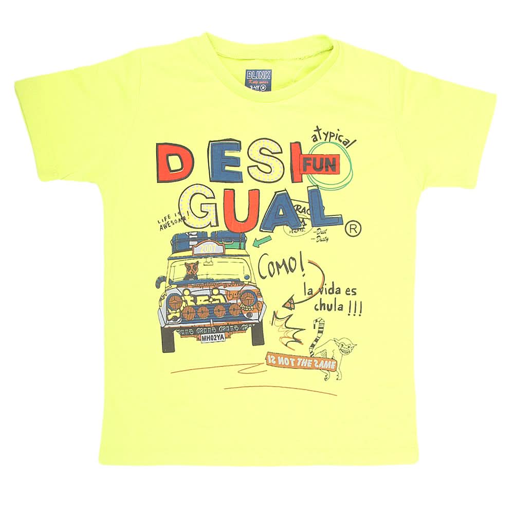 Boys Half Sleeves Jersey T-Shirt - Light Green, Kids, Boys T-Shirts, Chase Value, Chase Value