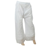 Women's Embroidered Bell Bottom Trouser - White, Women, Pants & Tights, Chase Value, Chase Value