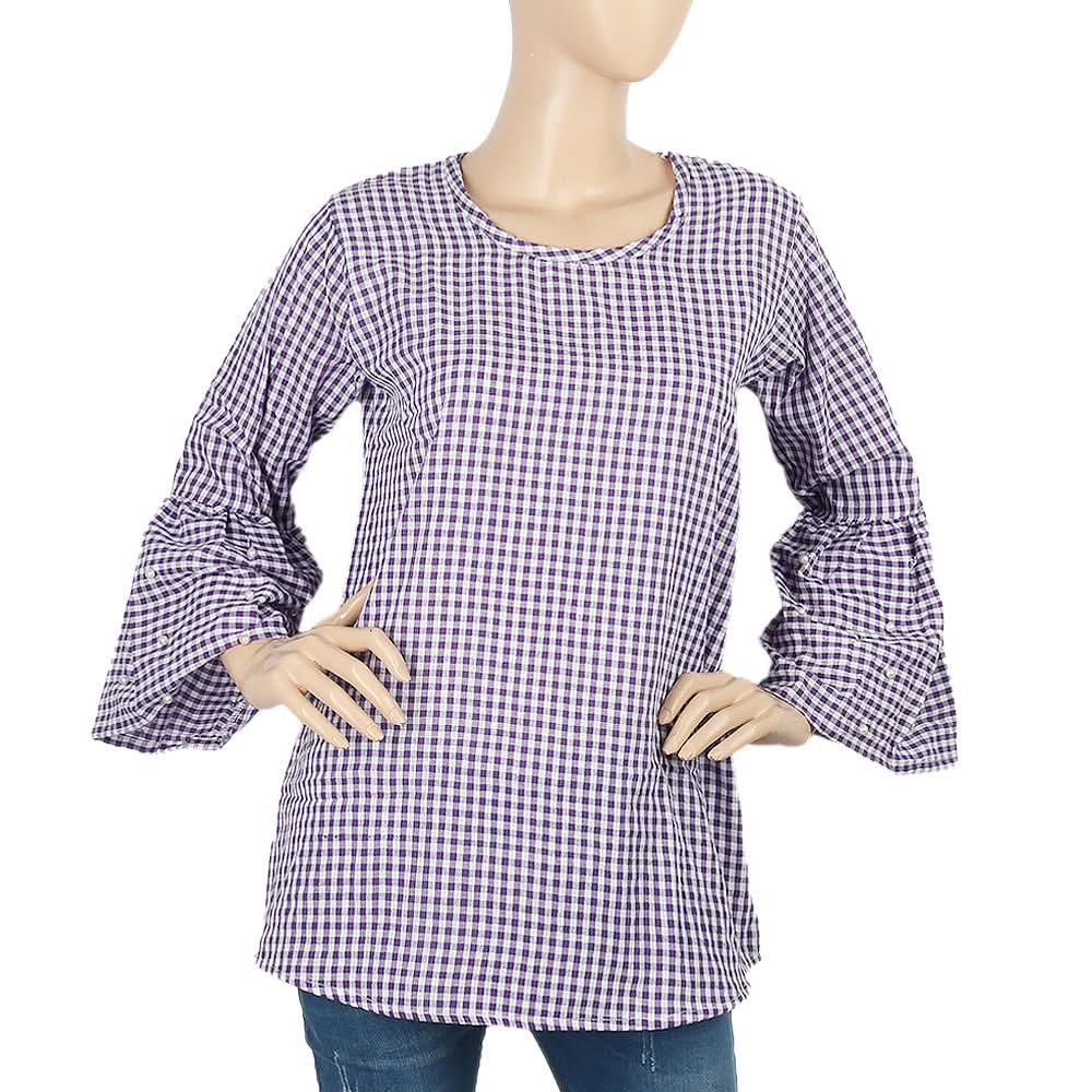 Women's Western Top With Pearls - Purple, Women, T-Shirts And Tops, Chase Value, Chase Value