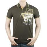 Men's Half Sleeves Polo T-Shirt - Olive Green, Men, T-Shirts And Polos, Chase Value, Chase Value