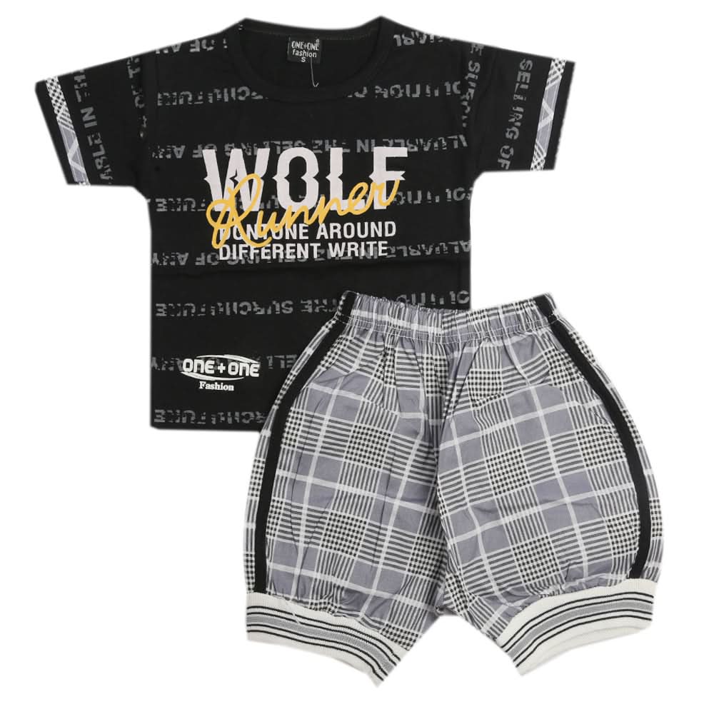 Boys Short Suit - Black, Boys Sets & Suits, Chase Value, Chase Value