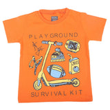 Boys Half Sleeves Jersey T-Shirt 4125 - Orange, Kids, Boys T-Shirts, Chase Value, Chase Value