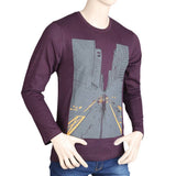 Men's Full Sleeves T Shirt - Purple, Mens T-Shirts, Chase Value, Chase Value