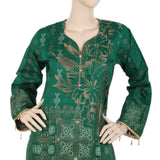 Women's Fancy Jacquard 3 Piece Suit - Green, Women, Shalwar Suits, Chase Value, Chase Value