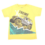 Boys Printed Half Sleeves T-Shirt 4747 - Yellow, Kids, Boys T-Shirts, Chase Value, Chase Value