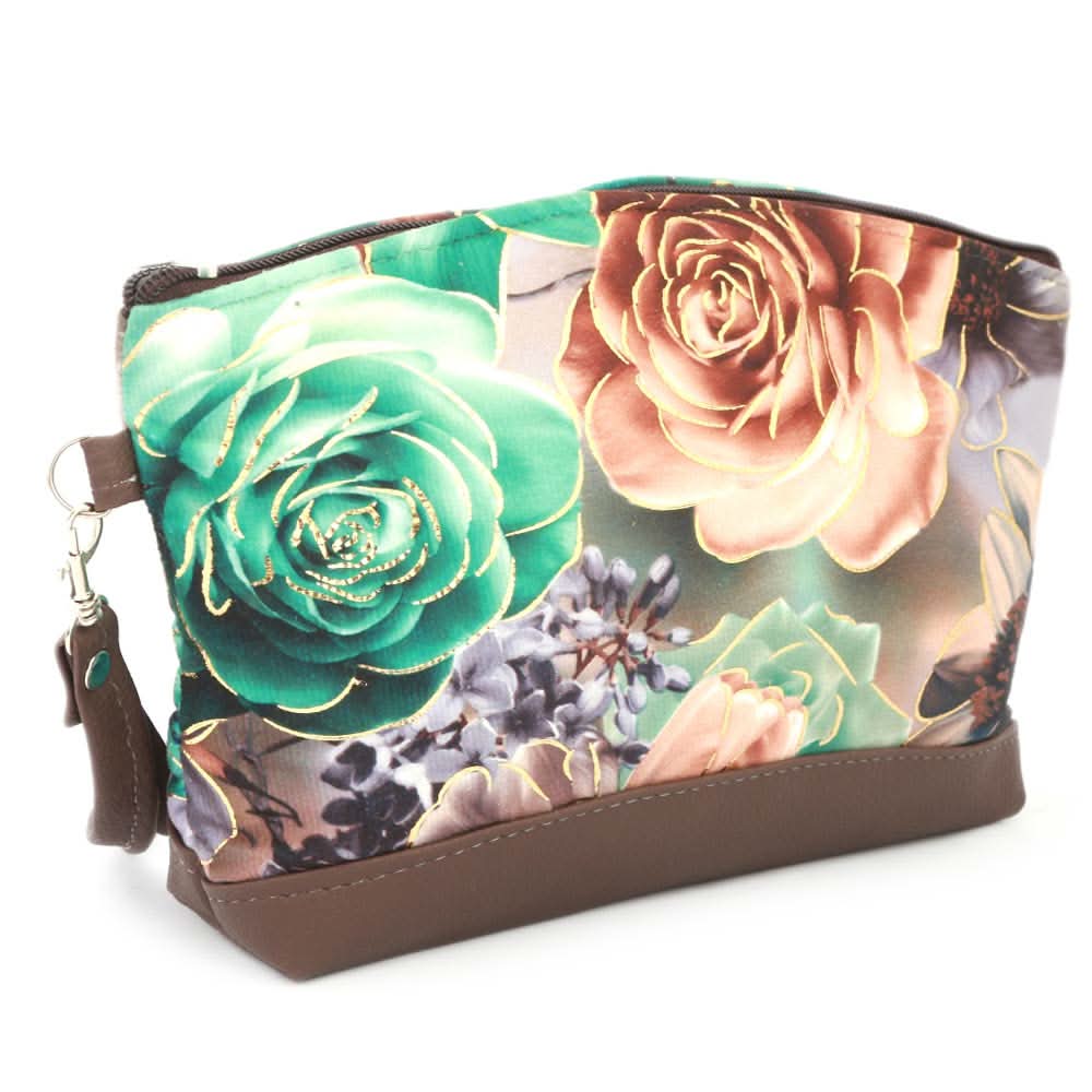 Women's Flower Printed Pouch - Coffee, Women, Wallets, Chase Value, Chase Value