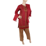 Women's Embordered 3 Piece Suit - Maroon, Women, Shalwar Suits, Chase Value, Chase Value