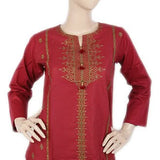 Women's Embordered 3 Piece Suit - Maroon, Women, Shalwar Suits, Chase Value, Chase Value