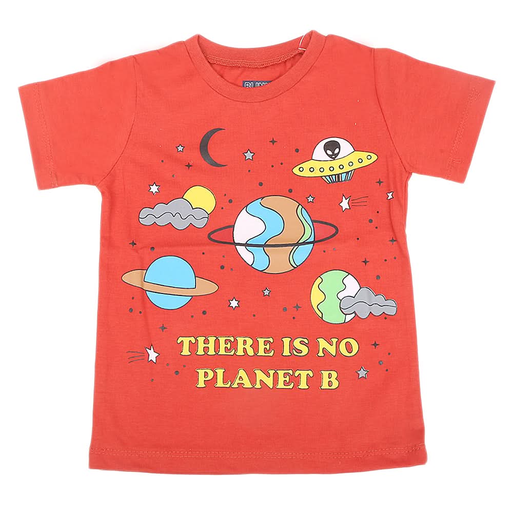 Boys Printed Half Sleeves T-Shirt 4723 - Red, Kids, Boys T-Shirts, Chase Value, Chase Value