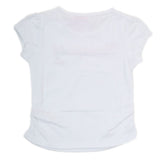 Girls Round Neck Half Sleeves T-Shirt - White, Kids, Girls T-Shirts, Chase Value, Chase Value