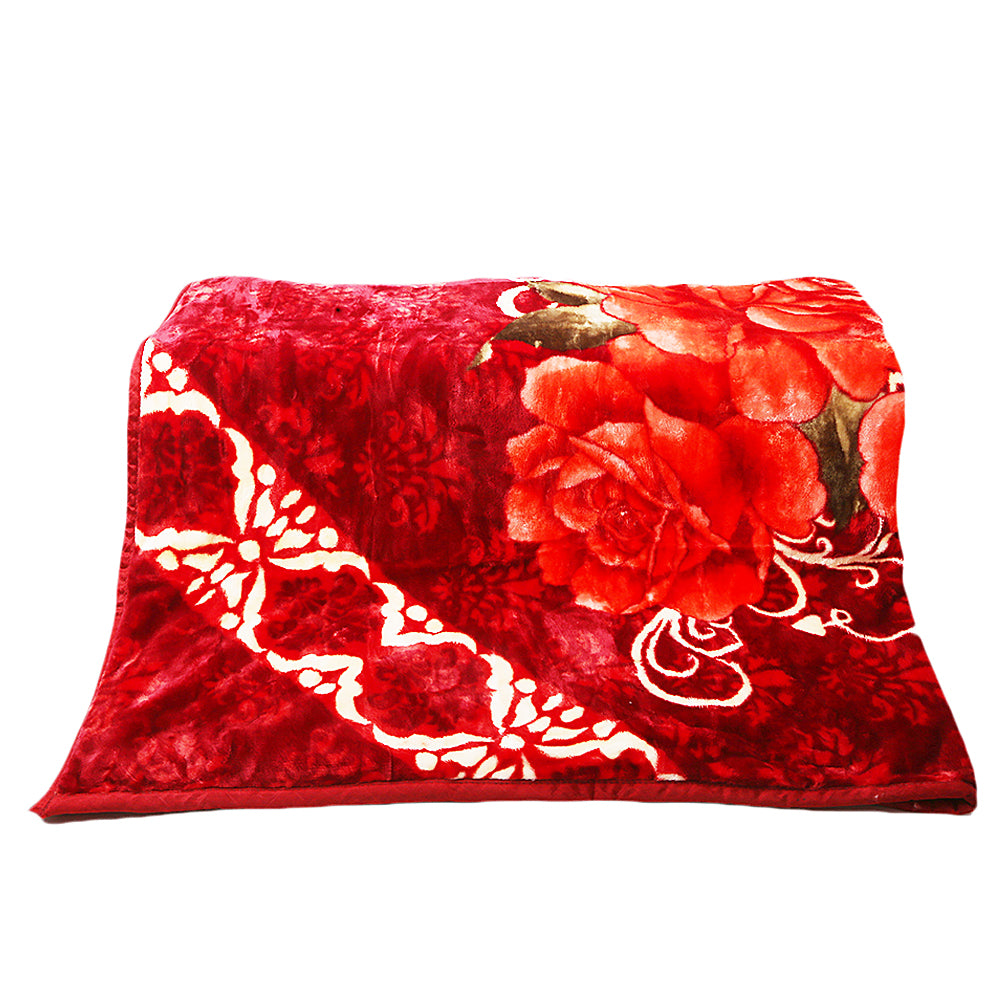 Blanket Moro King 2 Ply Single Bed - Maroon, Home & Lifestyle, Blanket, Chase Value, Chase Value